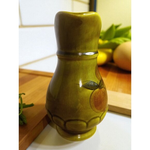 Vintage 1960s  LA Potteries #25C Avocado Green Water Pitcher - Picture 6 of 11